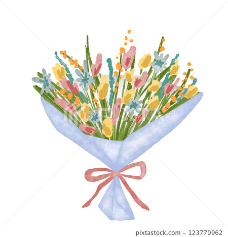 Watercolor flower illustration 123770962