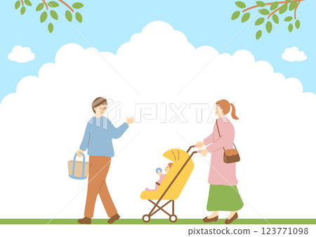 家庭散步 家庭散步 123771098