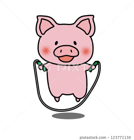 Pig skipping rope 123771130
