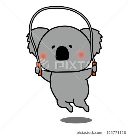 Koala jumping rope 123771138