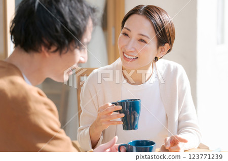 A couple to relax on the terrace 123771239