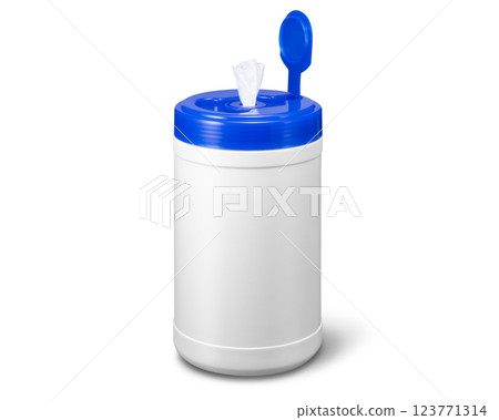 圓柱形瓶子裡的濕紙巾 圓柱形瓶子裡的濕紙巾 123771314