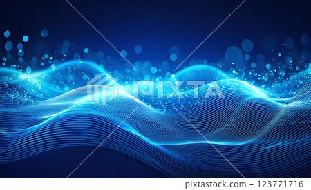 Stylish background material with polka dots and blue waves Wallpaper design illustration Stylish background material with polka dots and blue waves Wallpaper design illustration 123771716