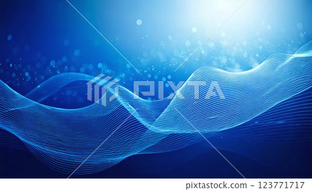 Stylish background material with polka dots and blue waves Wallpaper design illustration 123771717