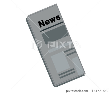 報紙。全國性和地方性報紙。紙質報紙-向量插圖 123771859