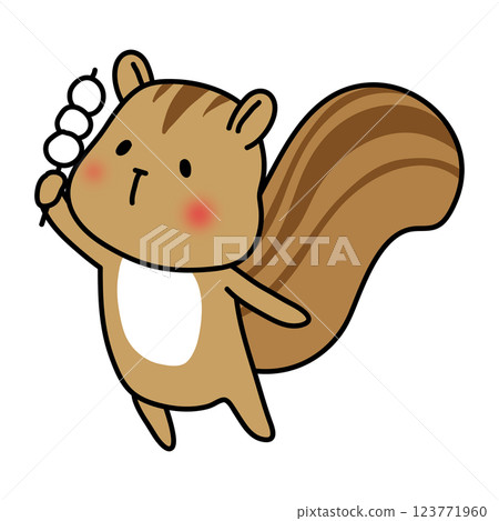 Squirrel holding a dumpling Squirrel holding a dumpling 123771960