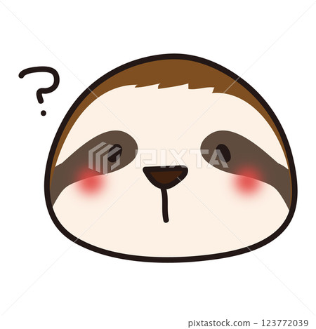 A lazy man's face with a question mark A lazy man's face with a question mark 123772039