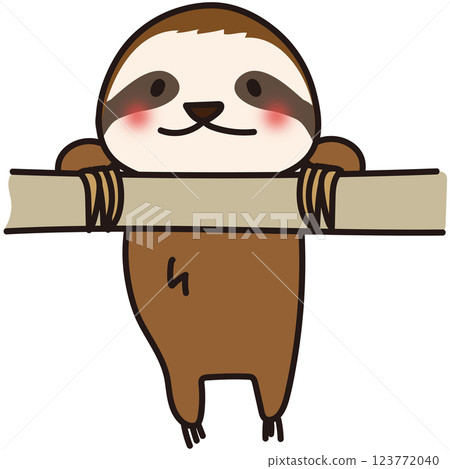 Sloth hanging from a tree 1 123772040