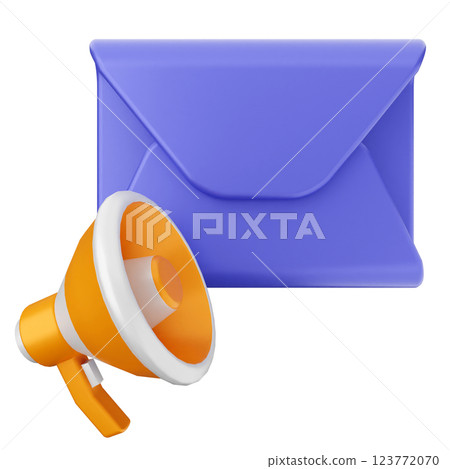 3d mail email message megaphone sales promotion 3d mail email message megaphone sales promotion 123772070