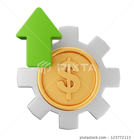 3d money investment setting gear 3d money investment setting gear 123772113