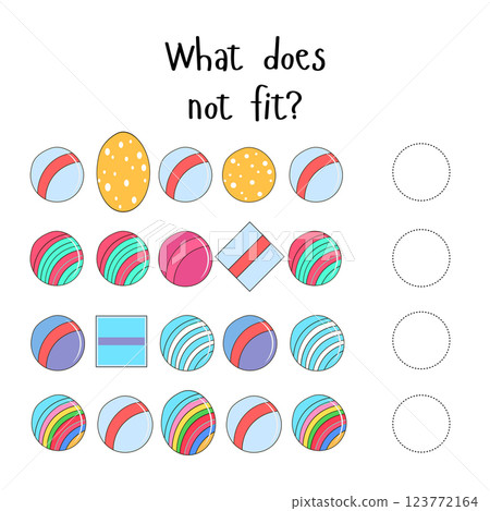 Educational game for children what does not fit 123772164