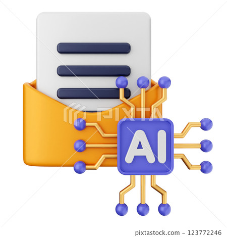 3d mail email message artificial intelligence 3d mail email message artificial intelligence 123772246