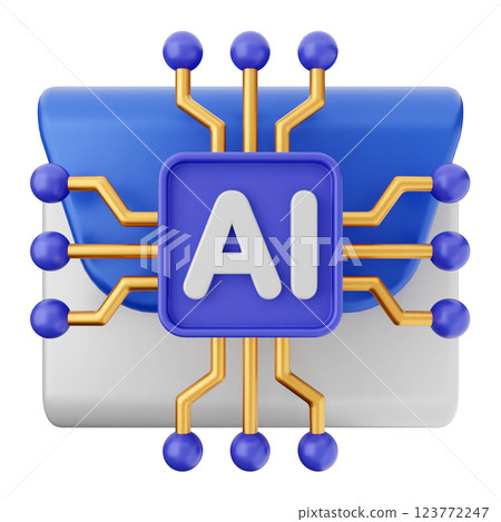 3d mail email message artificial intelligence 3d mail email message artificial intelligence 123772247