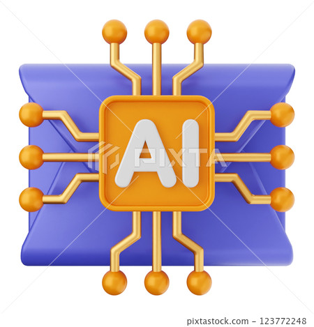 3d mail email message artificial intelligence 3d mail email message artificial intelligence 123772248