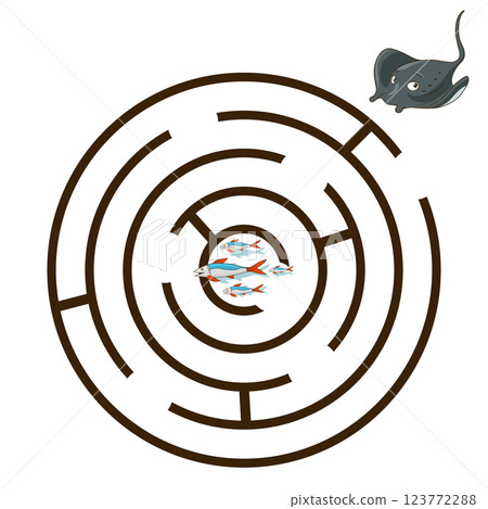 Game labyrinth find a way stingray vector 123772288