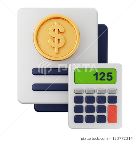 3d finance business file contract calculate 123772314