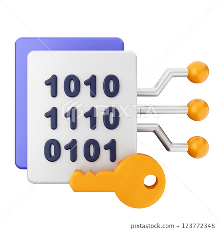 3d security protection encryption file lock key 123772348