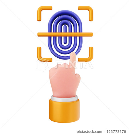 3d security protection fingerprint 123772376