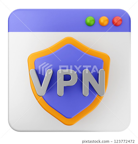 3d website icon vpn 123772472