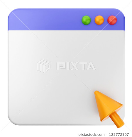 3d website icon blank page click 3d website icon blank page click 123772507