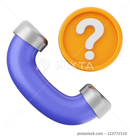 3d helpdesk support center service call question mark 123772528