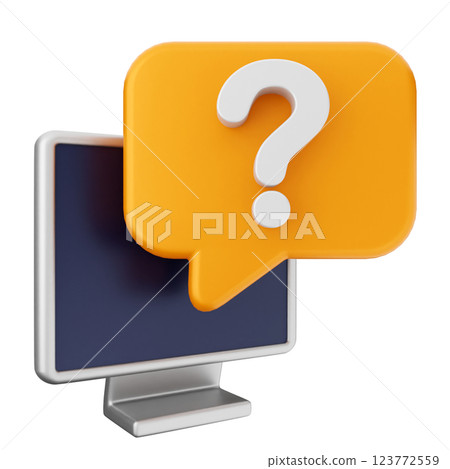 3d helpdesk support center service chat 123772559