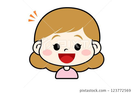Glad expression girl 123772569