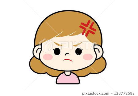 An angry expression girl 123772592