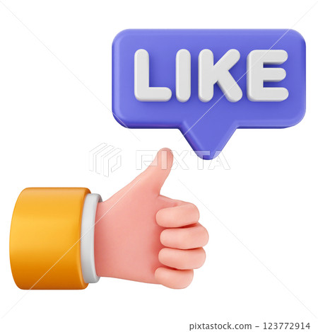 3d social media icon like 123772914