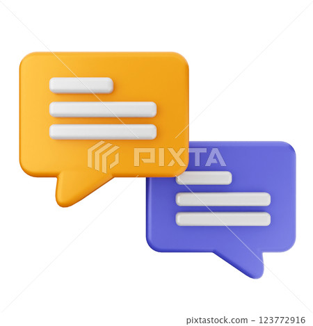 3d social media icon chat 123772916