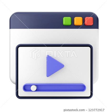 3d social media icon video 123772917