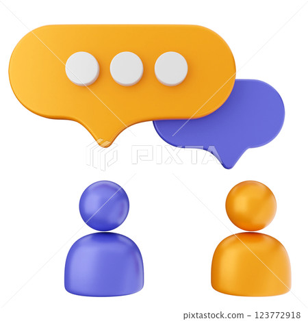 3d social media icon chat 123772918