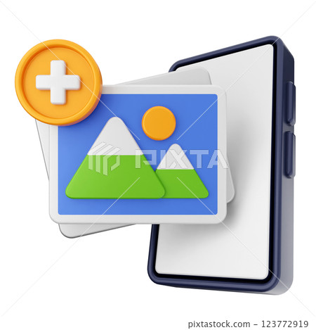 3d social media icon image add 123772919
