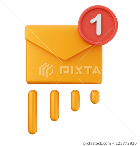 3d social media icon mail notification 123772920