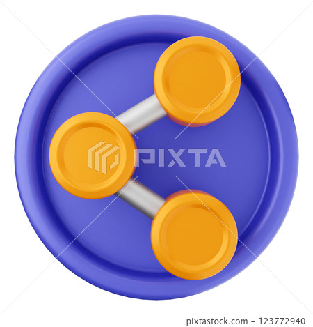 3d social media icon share 123772940