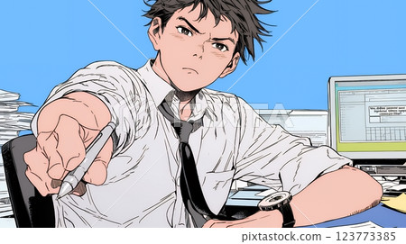 A boss scolding a subordinate who made a mistake 123773385