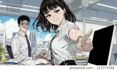 老闆責罵犯了錯的下屬 123773388