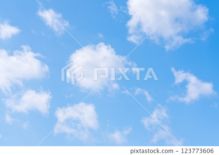 Spring pale cloud image blurred 123773606
