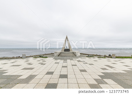 Wakkanai City, Hokkaido, Summer in Hokkaido, Cape Soya on a clear day "Monument of Japan's northernmost point" Wakkanai City, Hokkaido, Summer in Hokkaido, Cape Soya on a clear day "Monument of Japan's northernmost point" 123773745