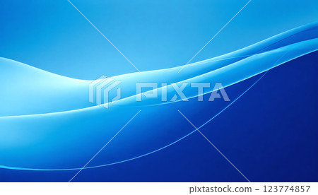 Blue gradient wave background material wallpaper design illustration 123774857