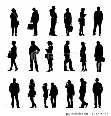 剪影圖示人說話的人 123775343