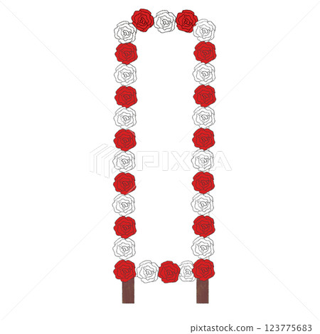 可用於入學典禮和畢業典禮的招牌插圖 123775683