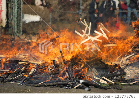 Mount Takao Yakuoin Fire Walking Festival 123775765