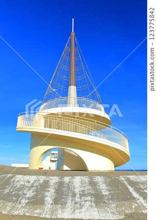 [Chiba] Kujukuri Beach Tower in fine weather 123775842