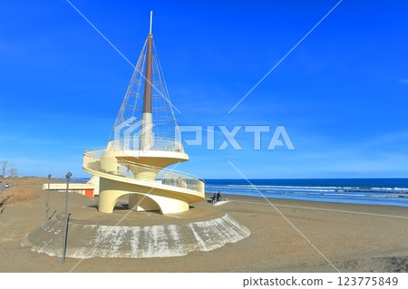 [Chiba] Kujukuri Beach Tower in fine weather 123775849