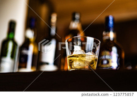 威士忌形象酒吧蘇格蘭威士忌單一麥芽混合陳年酒精西式酒 123775857