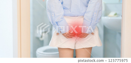 woman have abdomen pain or Stomachache in toilet due to Acute or Chronic Diarrhea from food poisoning digestion, constipation, Viral gastroenteritis, Celiac disease and Malabsorption and Hemorrhoids woman have abdomen pain or Stomachache in toilet due to Acute or Chronic Diarrhea from food poisoning digestion, constipation, Viral gastroenteritis, Celiac disease and Malabsorption and Hemorrhoids 123775975