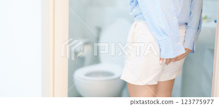 woman have abdomen pain or Stomachache in toilet due to Acute or Chronic Diarrhea from food poisoning digestion, constipation, Viral gastroenteritis, Celiac disease and Malabsorption and Hemorrhoids woman have abdomen pain or Stomachache in toilet due to Acute or Chronic Diarrhea from food poisoning digestion, constipation, Viral gastroenteritis, Celiac disease and Malabsorption and Hemorrhoids 123775977