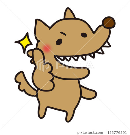 A not-so-scary wolf who brags about likes 123776291
