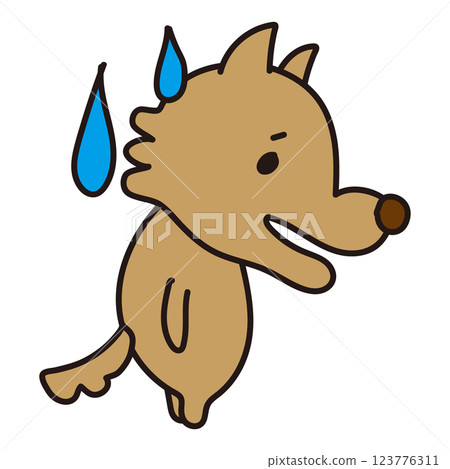 Depressed not scary wolf 123776311